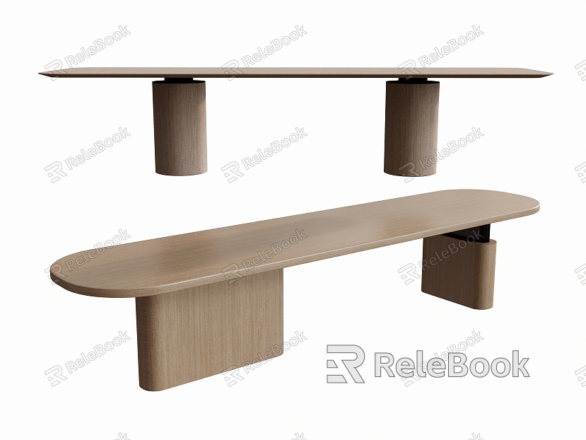 Modern Dining Table Casual Table Log Dining Table Office Desk Sharing Table Long Table Tea Table model