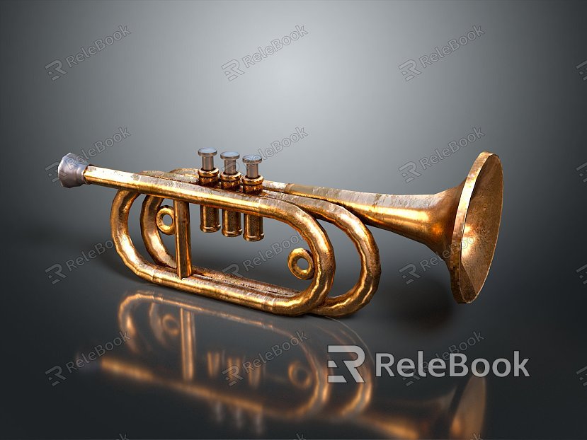 Music equipment copper small size trombone music equipment realistic model