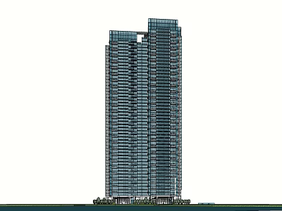 Modern High Rise Building With Glass Facade And Contemporary Exterior Design 3d model
