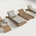 Wooden Outdoor Lounge Chairs With Light Gray Cushions And Various Designs