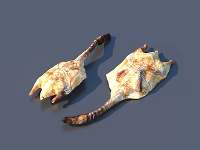 Two Freshly Roasted Whole Ducks With Crispy Golden Brown Skin 3d model