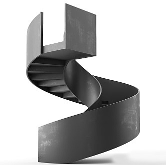 modern spiral staircase minimalist staircase 3d model