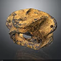 Naturally Formed Brown Stone With Irregular Holes Black Spots And Textured Surface