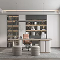 Modern study 3d model