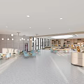 modern reading room 3d model