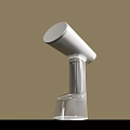 White Handheld Beauty Device With Transparent Water Tank And Facial Mist Function