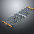 Gray And Yellow Parking Lot Structure With White Elongated Object And Dividing Lines