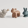Cute Animal Shaped Stools with Bird Hippo Rabbit Rhino Elephant Designs for Kids