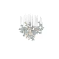 Modern Artistic White Chandelier With Multiple Hanging Lights And Unique Irregular Shaped Design