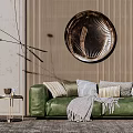 Modern double sofa combination 3d model