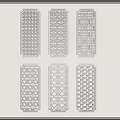 Decorative Room Dividers With Intricate Carved Patterns For Interior Design 3d model