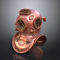 Vintage Copper Diving Helmet With Classic Design For Home Decor Use