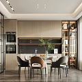 Modern Luxury Open Plan Living And Dining Room Interior With Plush Sofa And Stylish Cabinets