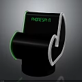 Modern Phone Spa Desktop Furniture With Black Body Green White LED Light Edges