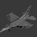 Fighting Falcon F16 aircraft 3d model