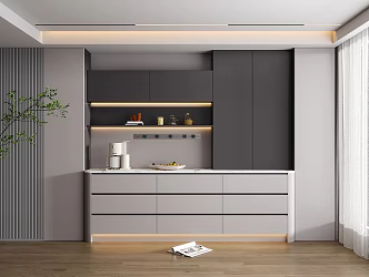 Modern Sideboard Wine Cabinet Ornaments 3d model