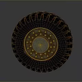 Car Tire With Rustic Metal Hub And Deep Tread Design For Vehicles