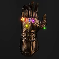 Two Metallic Infinity Gauntlets With Colorful Gems And Intricate Design Details