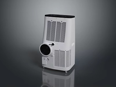Modern White Computer Projector With Sleek Design Ventilation Grilles And Circular Lens 3d model