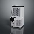 Modern White Computer Projector With Sleek Design Ventilation Grilles And Circular Lens