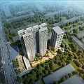 Aerial Planning of Urban High Rise Buildings With Roads Greenery and Surrounding Layout