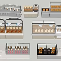 Modern Showcase Shelves With Open And Glass Door Designs For Food