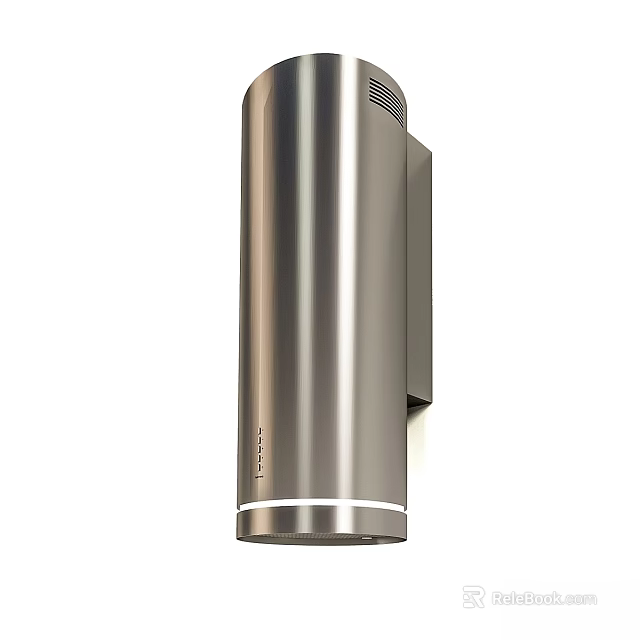 DELLA Stainless Steel Kitchen Appliance with Modern Vertical Cylindrical Design Sleek and Durable 3d model 
