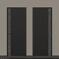 Modern Black Hinged Doors With Decorative Side Patterns And Sleek Design