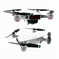 Smart Drone With Camera Propellers And Modern White Body Structure