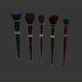 High Quality Black Makeup Brushes With Soft Bristles For Daily Beauty Use