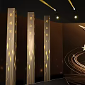 HLA Ceremony Event With Star Shaped Stage And Golden Decorative Design