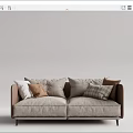 Modern double sofa 3d model