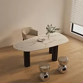 Desk Desk Dining Table 3d model