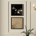 French retro simple decorative painting 3d model