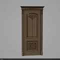 Elegant Traditional Carved Wooden Door With Intricate Patterns And Decorative Frame