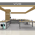 Vivo Retail Store Interior With Smartphone Display Counters And Product Shelves