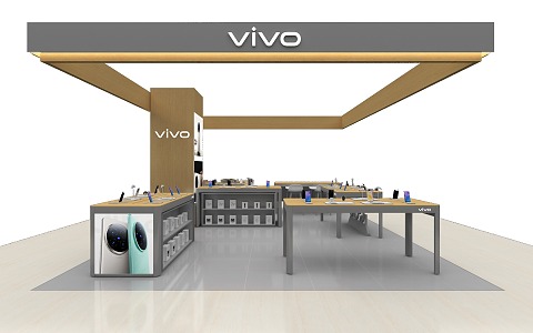 Vivo Mobile Phone Store Experience Table Accessories Cabinet Fashion Cabinet Display Cabinet Shelf Huawei Apple Xiaomi Mobile 3d model