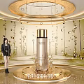 Popular Photo Check in Spot Featuring Golden Bottle Luxurious Decor And Water Droplet Effects