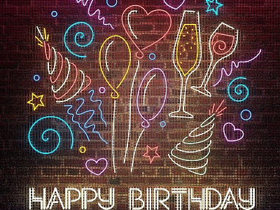 Neon light background wall birthday background net red photo model