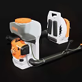 Heavy Duty Industrial Hand Tool With Orange White Housing And Black Handle
