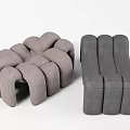 Nordic Style Sofa Stool Lazy Sofa Low Stool Shoe Stool Pedal Single Sofa Footrest Stool Fabric Sofa 3d model
