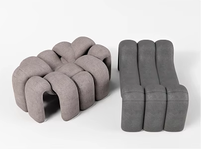 Nordic Style Sofa Stool Lazy Sofa Low Stool Shoe Stool Pedal Single Sofa Footrest Stool Fabric Sofa 3d model