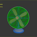 White Tabletop Electric Fan With Circular Blades Home Cooling Appliance
