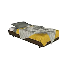 Modern Single Bed 3d model