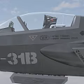 Advanced Modern Stealth Fighter Jet Flying High in Clouds With Visible Cockpit and Gray Body