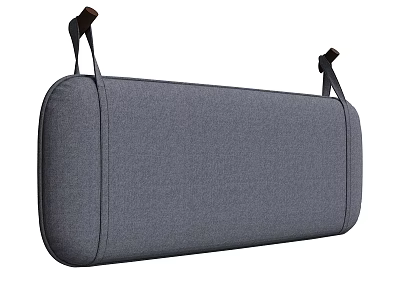 Soft Gray Long Strip Cushion With Hanging Straps For Home Comfort Use 3d model