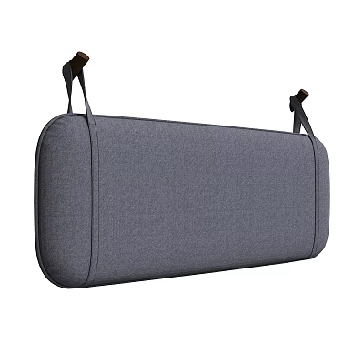 Soft Gray Long Strip Cushion With Hanging Straps For Home Comfort Use 3d model