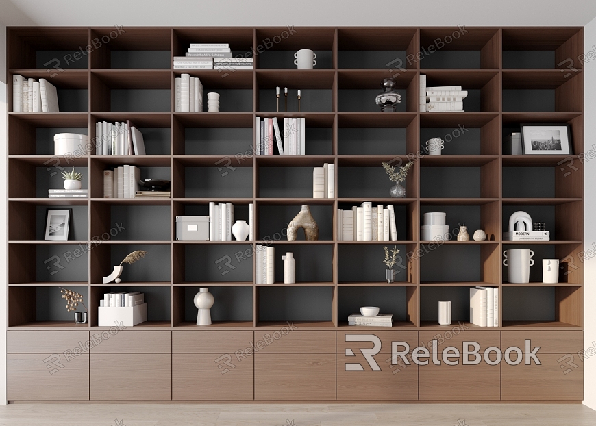 Modern bookcase model