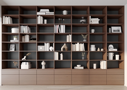 Modern bookcase 3d model