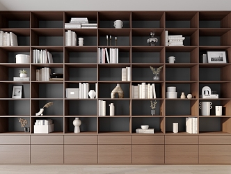 Modern bookcase 3d model